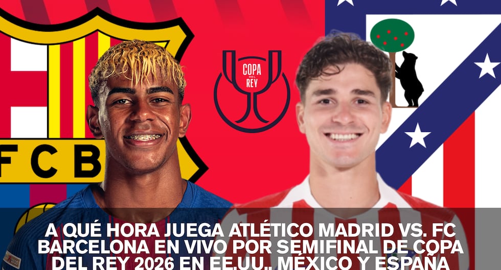 ¿A qué hora juega y qué canal transmite Atlético Madrid vs. FC Barcelona EN VIVO hoy por semifinal de Copa del Rey 2026 en EE.UU., México y España? Canales TV