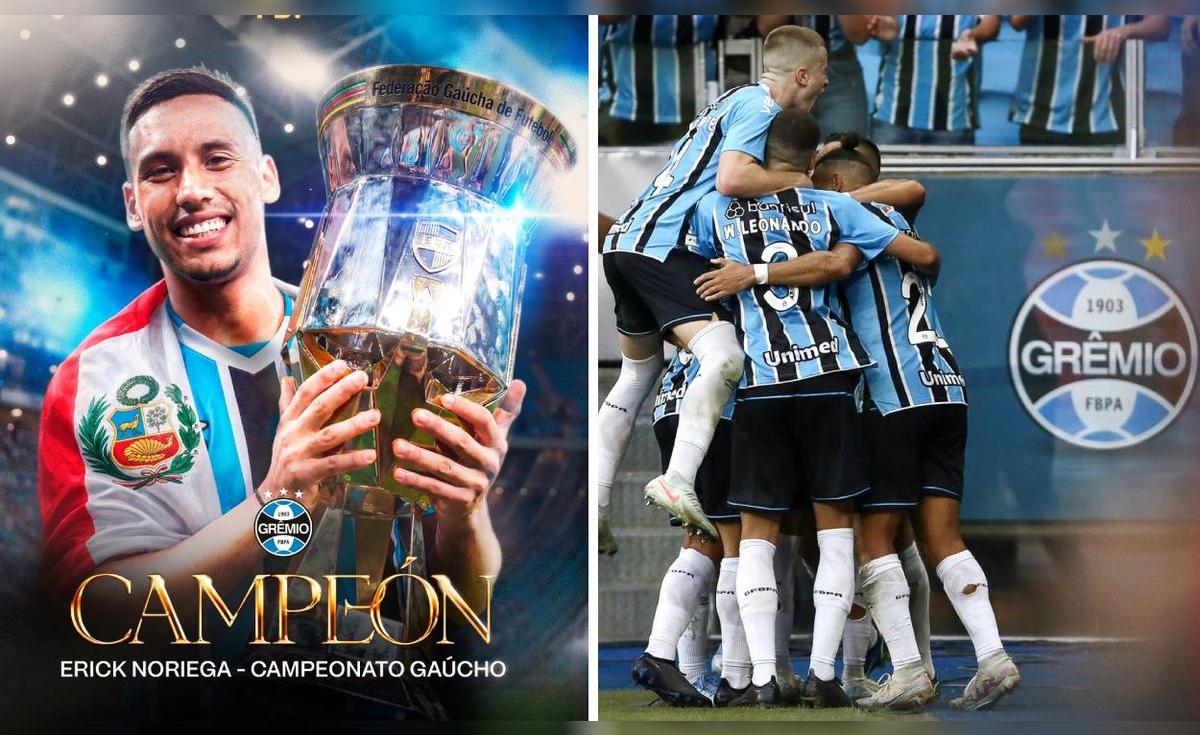 Erick Noriega celebró el histórico título del Campeonato Gaúcho 2026 con Gremio: anotó asistencia y gritó campeón | Deportes
