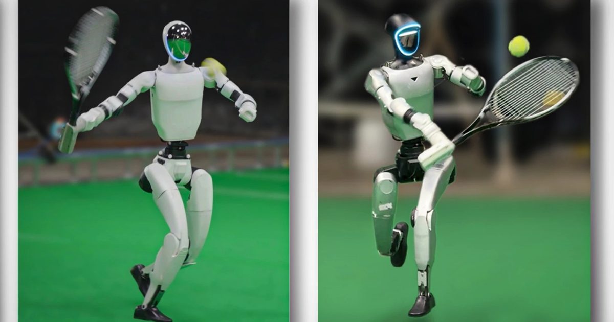 Este robot humanoide juega tenis demasiado bien para ser verdad