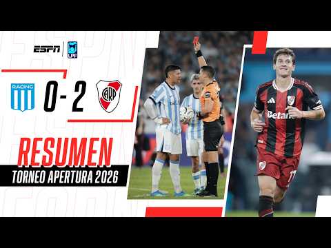 River derrotó 2-0 a Racing en El Cilindro por la fecha 14 de la Liga Profesional Argentina
