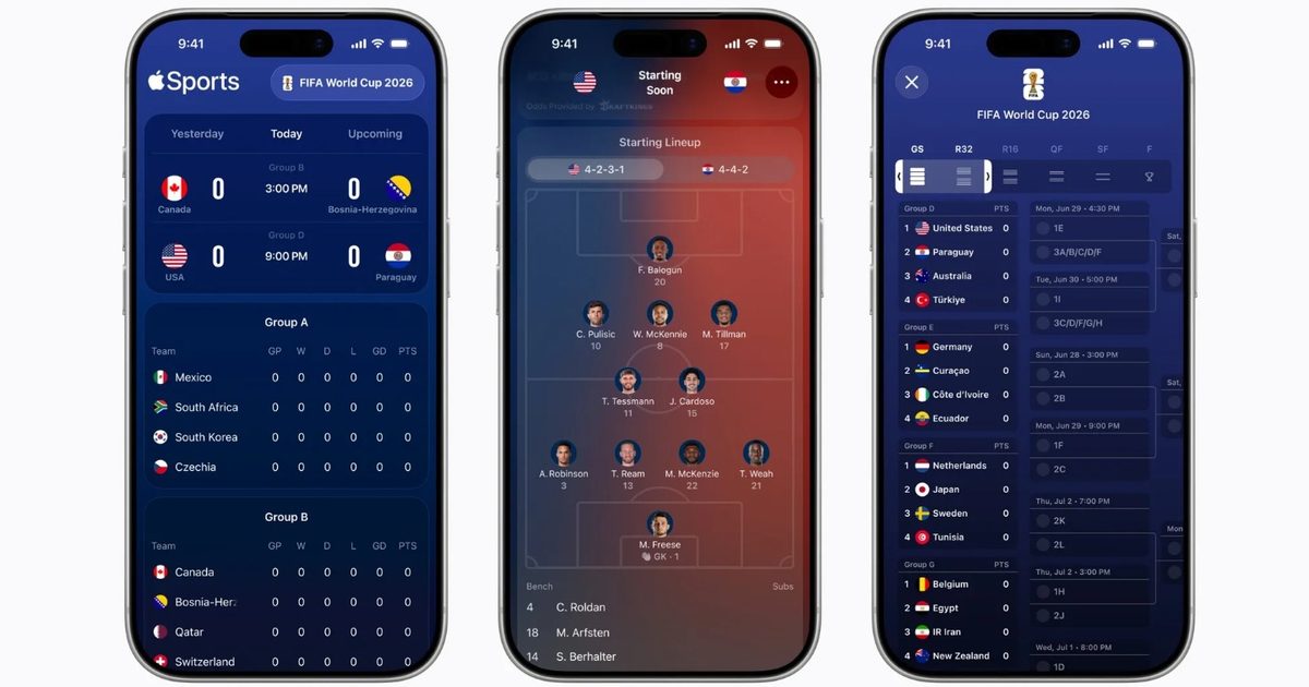Apple Sports está listo para seguir en tiempo real el Mundial 2026